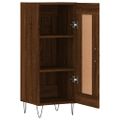 vidaXL Komoda hnedý dub 34,5x34x90 cm spracované drevo