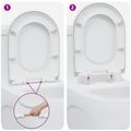 vidaXL WC sedadlo Biela 49 x 36 x 4 cm Duroplast