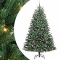 vidaXL Umelý Sklápací Vianočný Stromček Zelená 240 cm PVC a kov