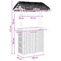 vidaXL Exteriérový barový stôl Prírodná 115 x 95 x 215 cm Bambus