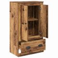 vidaXL Highboard Staré drevo 60 x 35,5 x 103,5 cm Kompozitné drevo