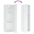 vidaXL TV skrinky 2 ks, lesklé biele 30,5x30x110 cm, kompozitné drevo