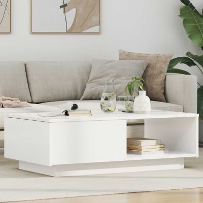 vidaXL Konferenčný stolík Biela 95 x 55 x 31 cm Kompozitné drevo