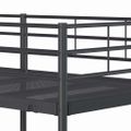 vidaXL Poschodová posteľ bez matraca Čierna 90x200 cm Oceľ