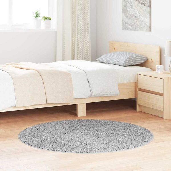 vidaXL Protišmykový Shaggy Koberec Sivá 120 x 120 cm PP