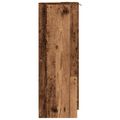 vidaXL Botník staré drevo 29,5x35x100,5 cm kompozitné drevo
