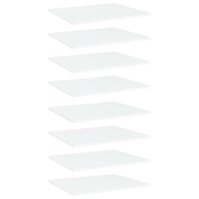 vidaXL Prídavné police 8 ks, biele 60x50x1,5 cm, drevotrieska