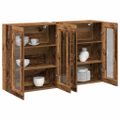 vidaXL Nástenné skrinky 2 ks Staré drevo 69,5 x 34 x 90 cm