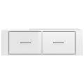 vidaXL Závesná TV skrinka lesklá biela 80x36x25 cm spracované drevo