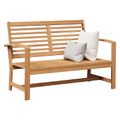 vidaXL lavička Hnedá 110 x 65 x 76,5 cm Husté teakové drevo