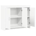 vidaXL Servírovacia skriňa Biela 98,5 x 33 x 80 cm Kompozitné drevo
