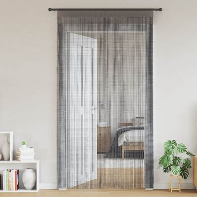 vidaXL Šnúrkové závesy 2 ks antracitové 100x250 cm