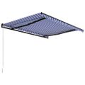 vidaXL Ručne zaťahovacia markíza 450x300 cm modrá a biela