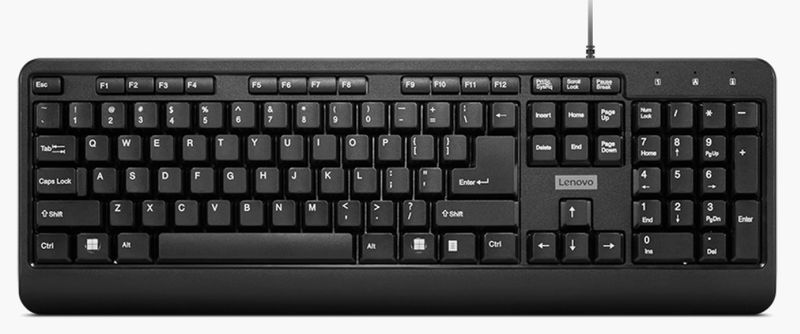 Lenovo 160/Drôtové USB-A/US layout/Čierna