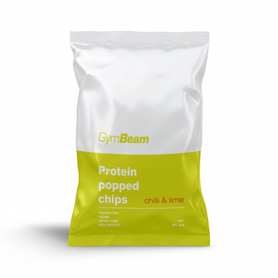 Proteínové chipsy - GymBeam, chilli a limetka, 40 g