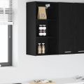 vidaXL Závesná skrinka Čierny dub 40 x 29,5 x 80 cm Kompozitné drevo