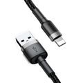 Baseus Cafule USB Lightning kábel 2,4 A 1 m (sivý+čierny)