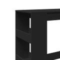 vidaXL Barový stôl s policami čierny 90x40x103,5 cm kompozitné drevo