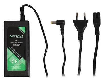 PATONA nabíjačka na ntb/ 19V/3,15A 60W/ konektor 5,5x3mm+pin/ SAMSUNG PREMIUM/ dĺžka kábla 2,5 m Nabíjačka, pre notebooky Samsung, 19V, 3,15A, 60W, konektor 5,5x3mm+pin