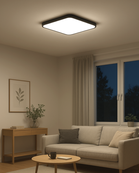 Q-253CP LED stropné svietidlo EDEN 36W 3060lm 4000K štvorcové čierne QTEC