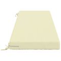 vidaXL Vankúš na lavičku SOEST 100% polyester Krémová 140 x 50 x 8 cm