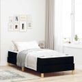 vidaXL Posteľ s pružinovým rámom s matracmi Čierna 90 x 190 cm látka