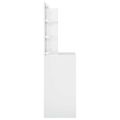 vidaXL Toaletný stolík s LED lesklý biely 74,5x40x141 cm