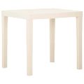 vidaXL Záhradný stôl biely 79x65x72 cm plast