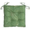 vidaXL Podložky na stoličku 4 ks vzor lístia 120x50x7 cm látka
