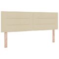 vidaXL Posteľ boxspring s matracom Krémová 140 x 200 cm Látka