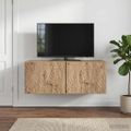 vidaXL Nástenná TV skrinka 59,5 x 31 cm Dub artisan Kompozitné drevo