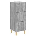 vidaXL Zásuvkový kabinet Sivý Sonoma 33 x 34,5 x 90 cm