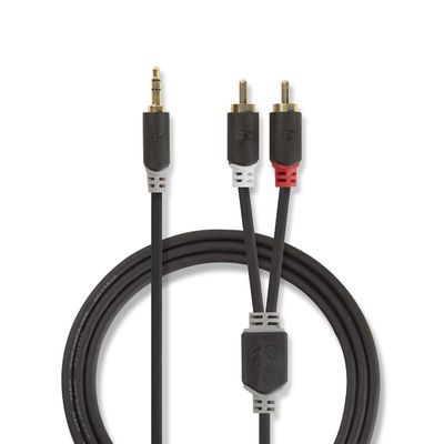Kábel Jack 3,5mm stereo/2x Cinch 0,5m NEDIS CABW22200AT05