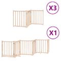 vidaXL Brána pre psa s dverami skladacia 15panely 750cm topoľové drevo