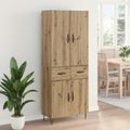 vidaXL Highboard 2 ks Remeselný dub 69,5 x 34 x 180 cm