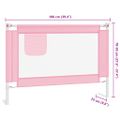 vidaXL Zábrana na detskú posteľ ružová 100x25 cm látka