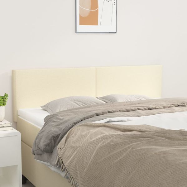 vidaXL Čelá postelí krémové 144x5x78/88 cm umelá koža