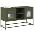 vidaXL TV skrinka olivovozelená 100,5x39x60,5 cm oceľ