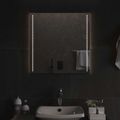 vidaXL Zrkadlo do kúpeľne s LED Priehľadná 60 x 60 cm tvrdené sklo