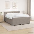 vidaXL Posteľ boxspring s matracom Sivohnedá 140 x 190 cm Látka
