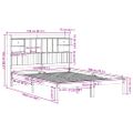 vidaXL Posteľ s knižnicou bez matraca 150x200 cm borovicový masív
