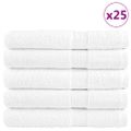 vidaXL Prémiové uteráky SOLUND 25 ks biele 100x200 cm 600 g/m2
