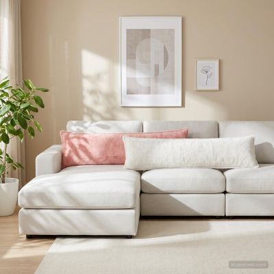 vidaXL Poťah na podložku 2 ks HOUTEN Biela 40 x 145 cm Umelá králičia