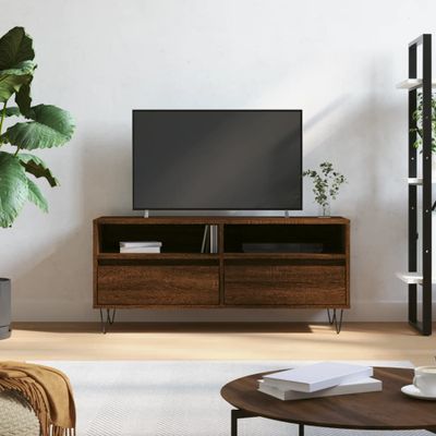 vidaXL TV skrinka hnedý dub 100x34,5x44,5 cm kompozitné drevo