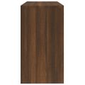 vidaXL Stolík, zásuvka a skrinka hnedý dub 100x40x73 cm sprac. drevo