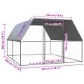 vidaXL Vonkajšia klietka pre sliepky 3x4x2 m pozinkovaná oceľ