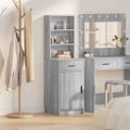vidaXL Highboard Sivý Sonoma 41 x 40 x 135 cm Kompozitné drevo