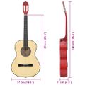 vidaXL Klasická gitara pre začiatočníkov 4/4 39" lipové drevo
