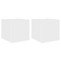vidaXL TV nástenné skrinky s LED svetlami 2 ks biele 30,5x35x30 cm