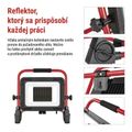 LED reflektor ELION 100W, červeno-čierny, IP65, 16 000 lm, neutrálna biela